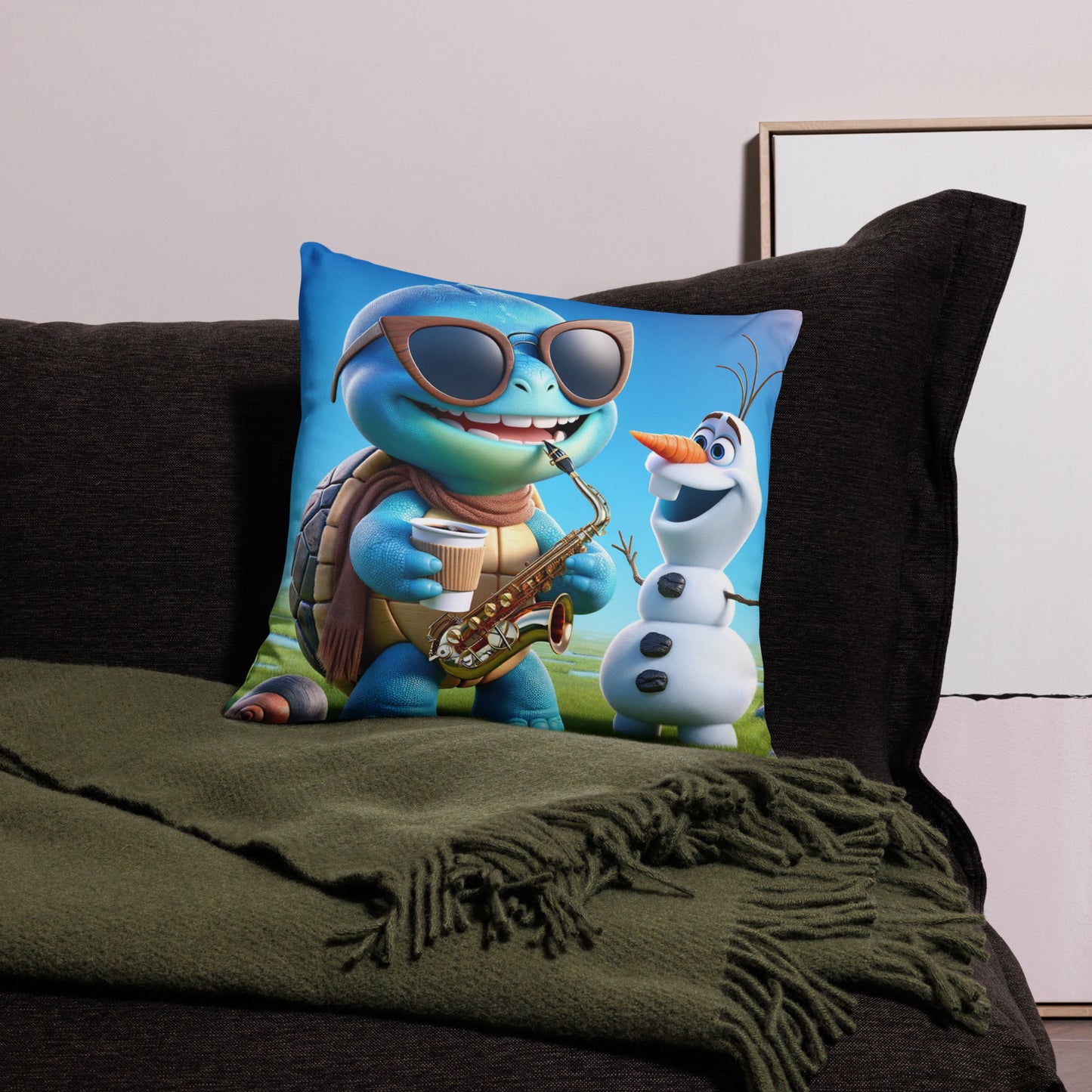 Olaf & Squirtle Basic Pillow