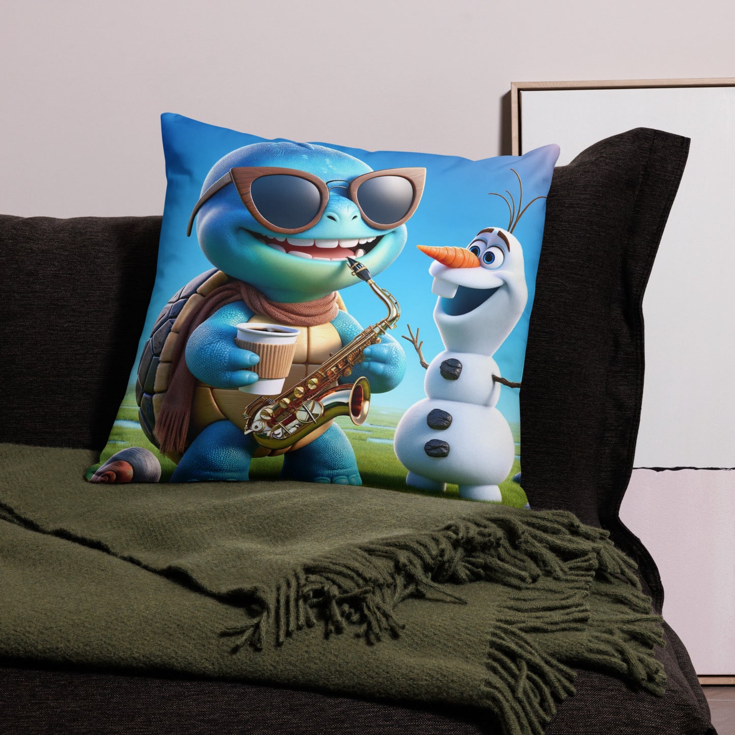 Olaf & Squirtle Basic Pillow