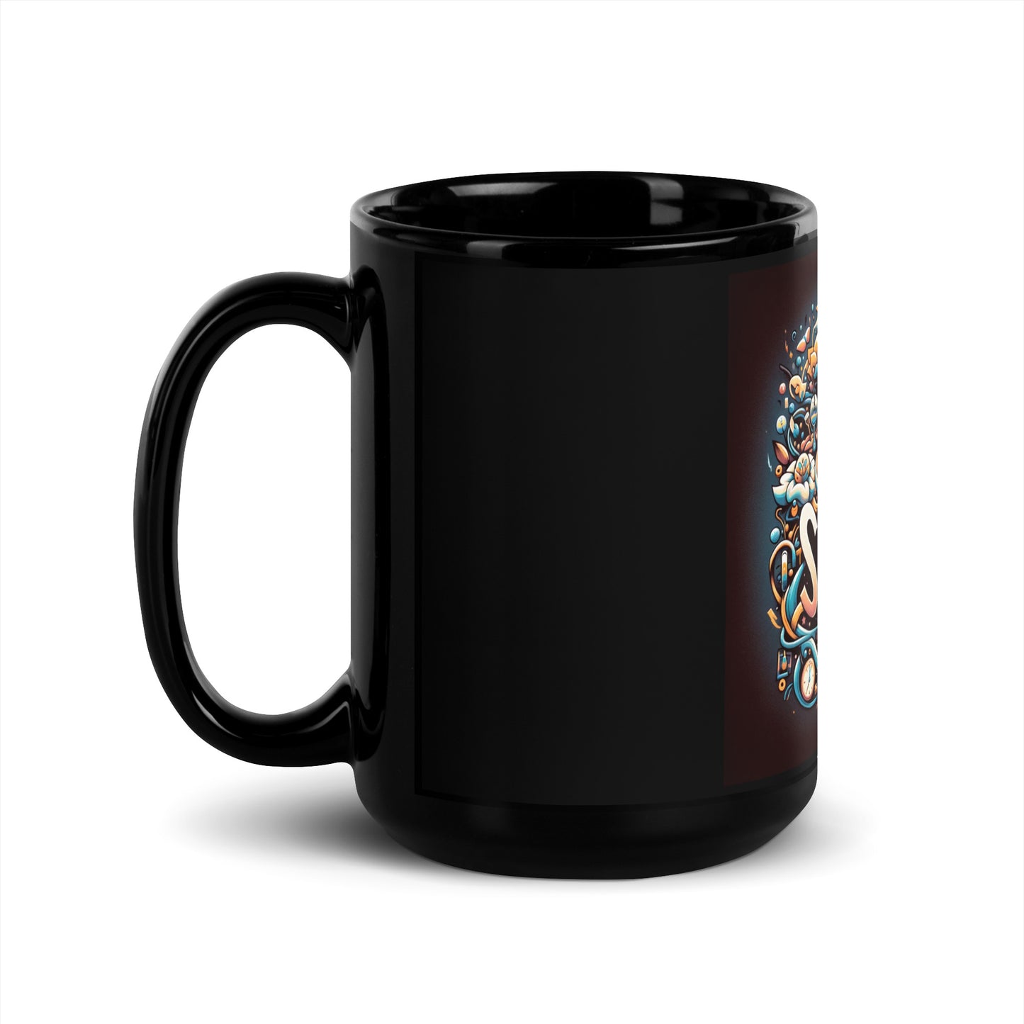 Life is Short Black Glossy Mug