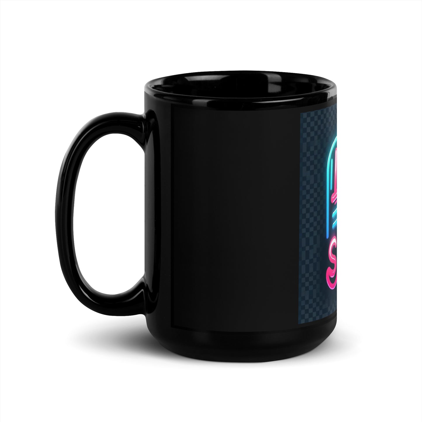 Life Is Short Black Glossy Mug