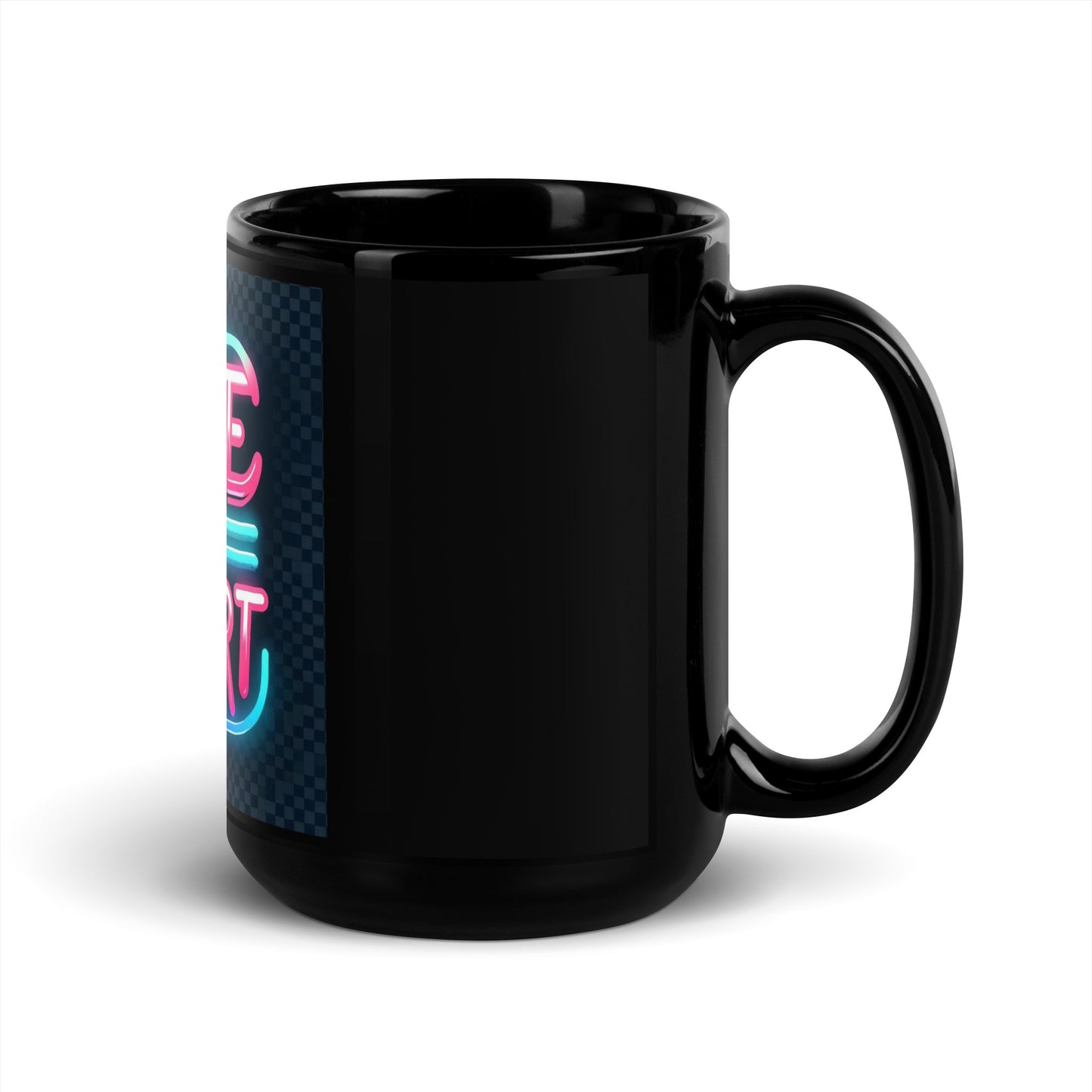 Life Is Short Black Glossy Mug