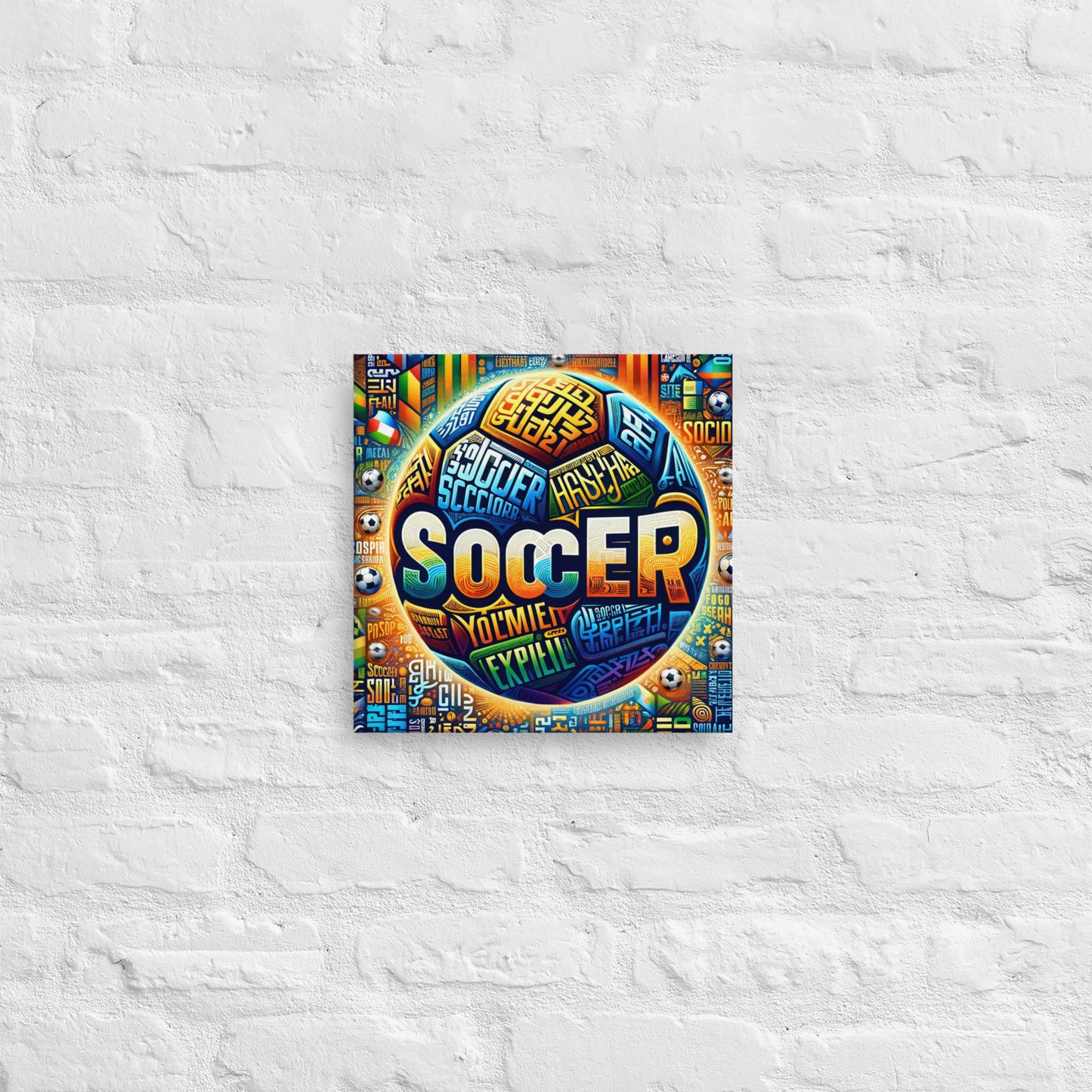 Soccer Colorful Canvas