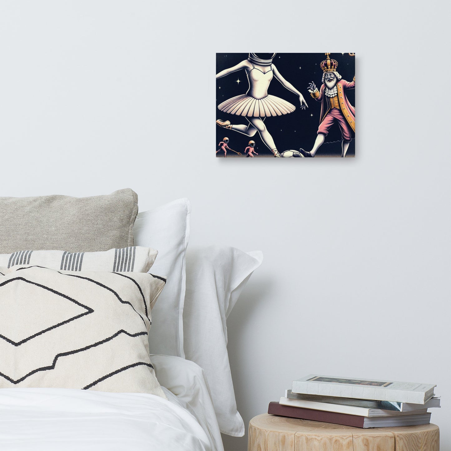 Ballerina Astronaut Soccer Canvas