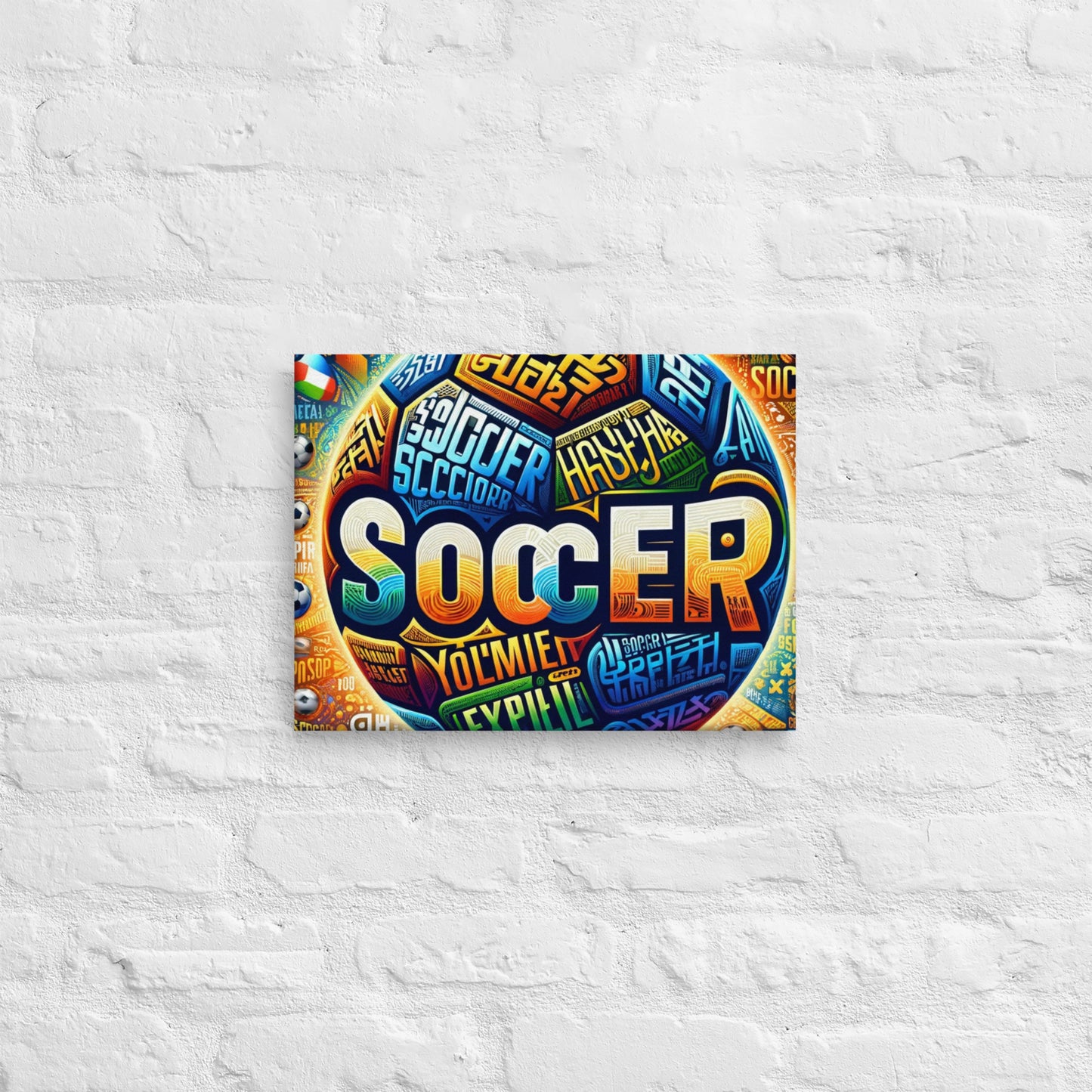 Soccer Colorful Canvas