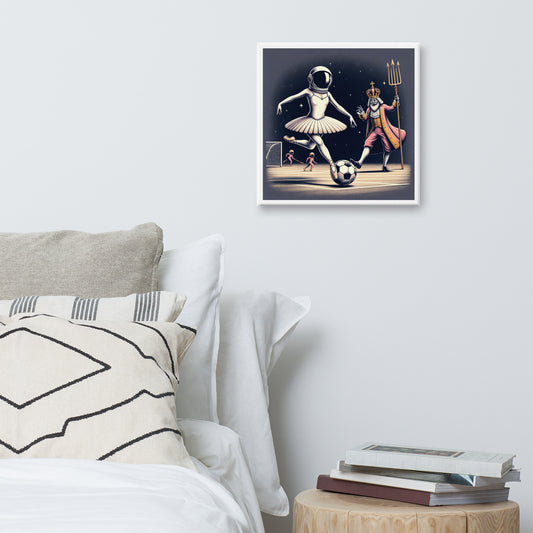 Ballerina Astronaut Soccer Canvas