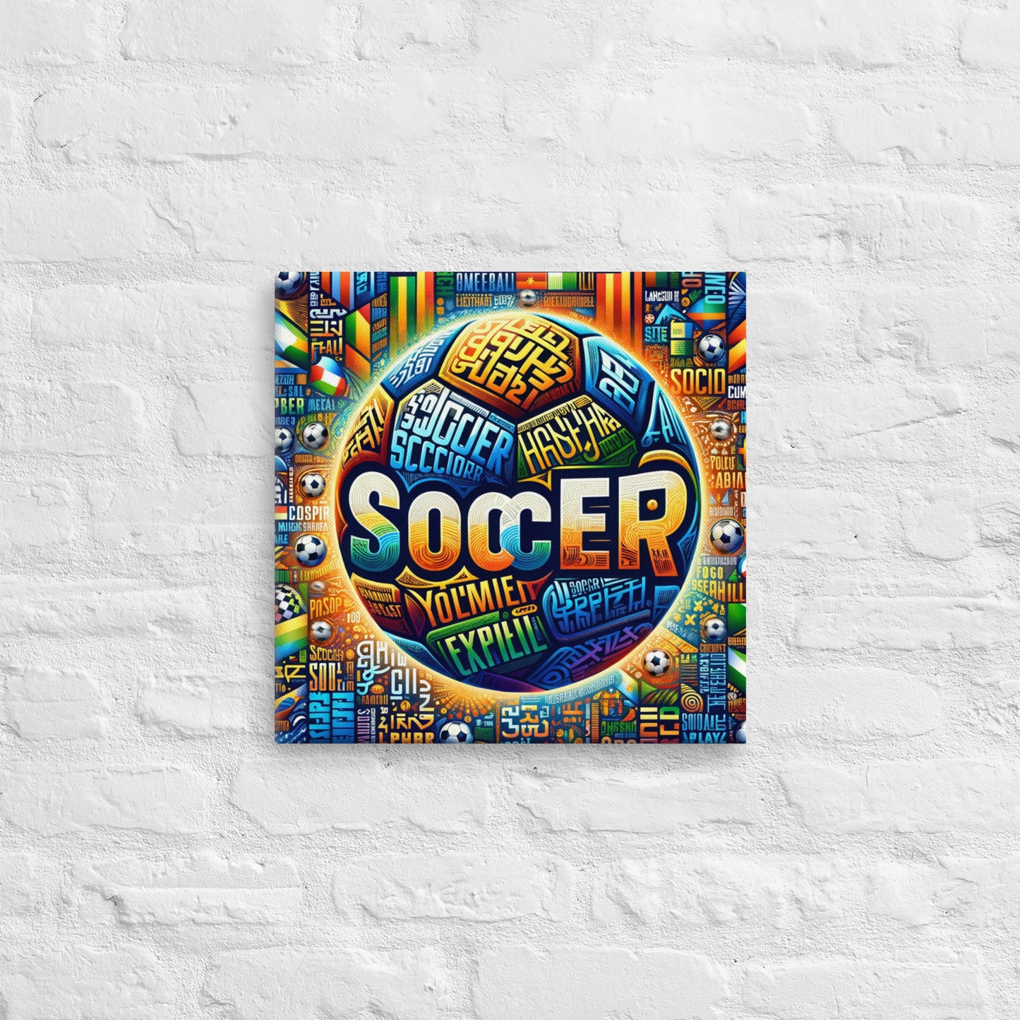 Soccer Colorful Canvas