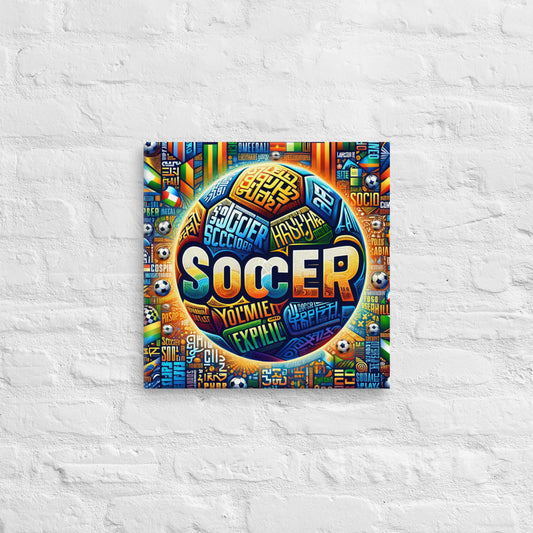 Soccer Colorful Canvas