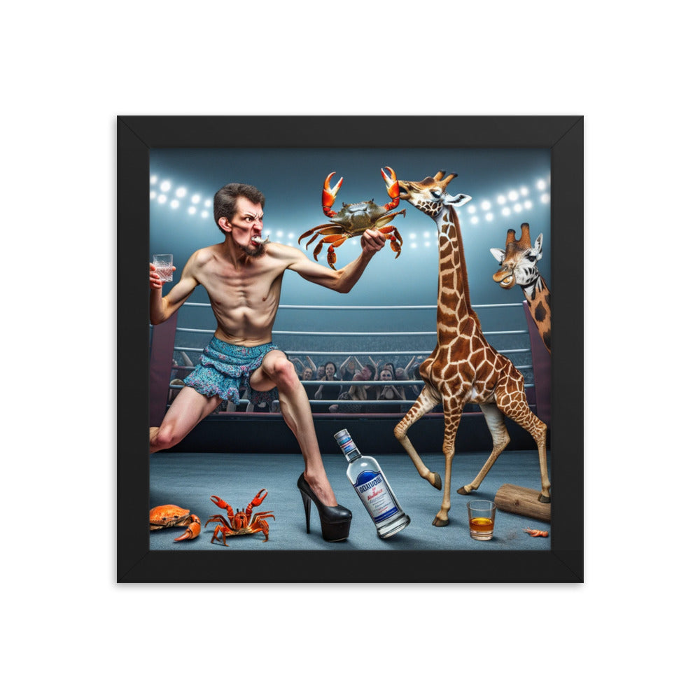 Crazy MMA Fighter Framed poster