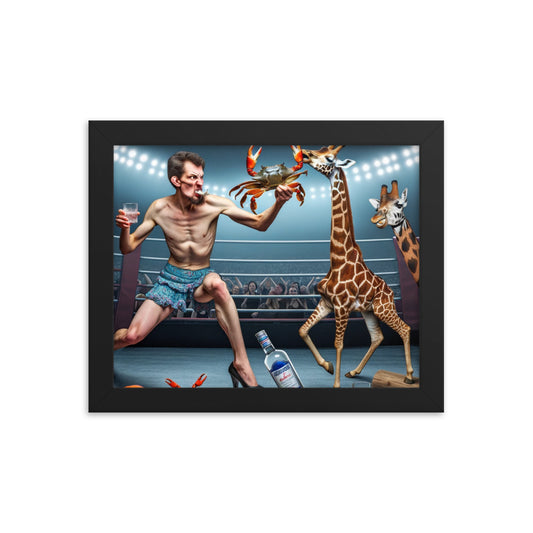 Crazy MMA Fighter Framed poster