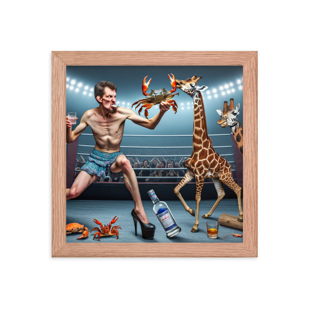 Crazy MMA Fighter Framed poster