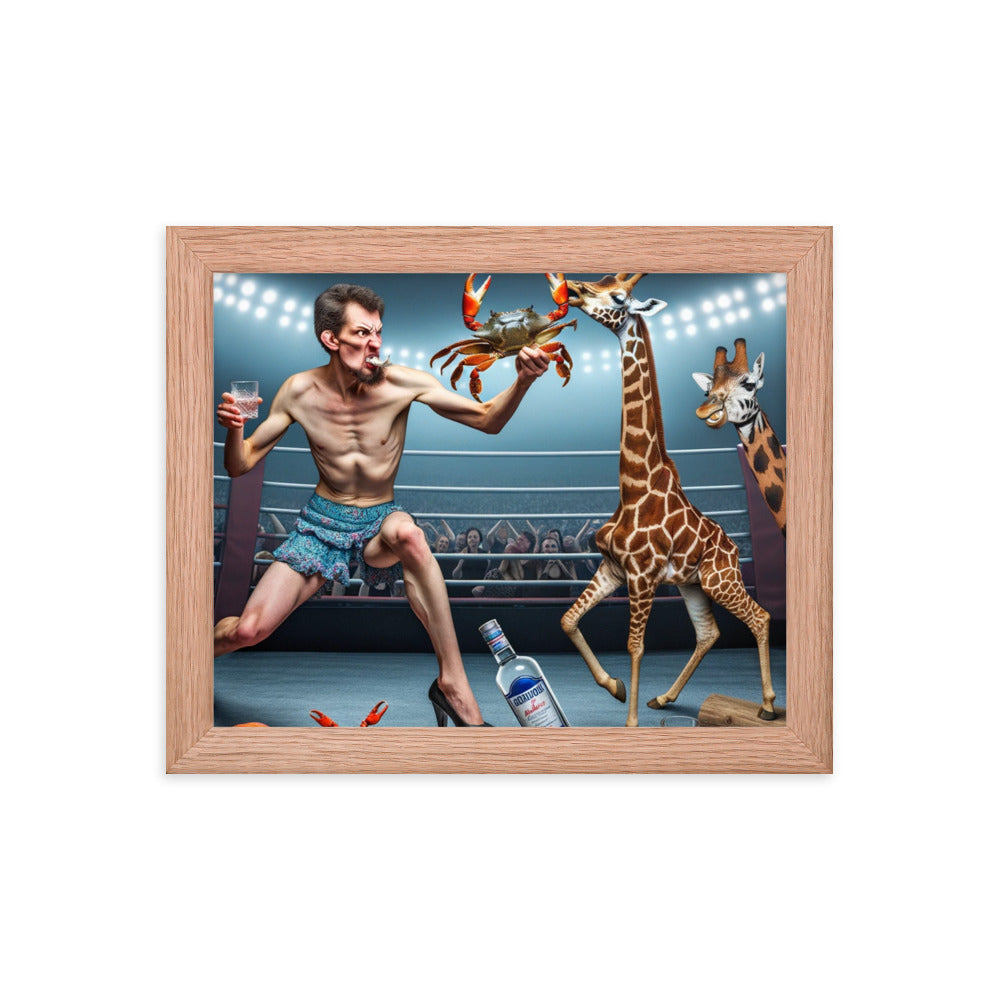 Crazy MMA Fighter Framed poster