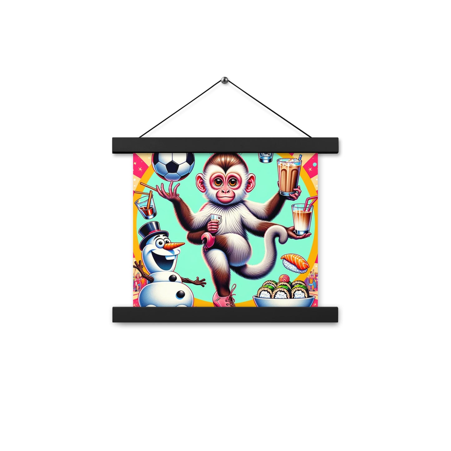 Olaf Soccer Dancing Monkey Poster with hangers