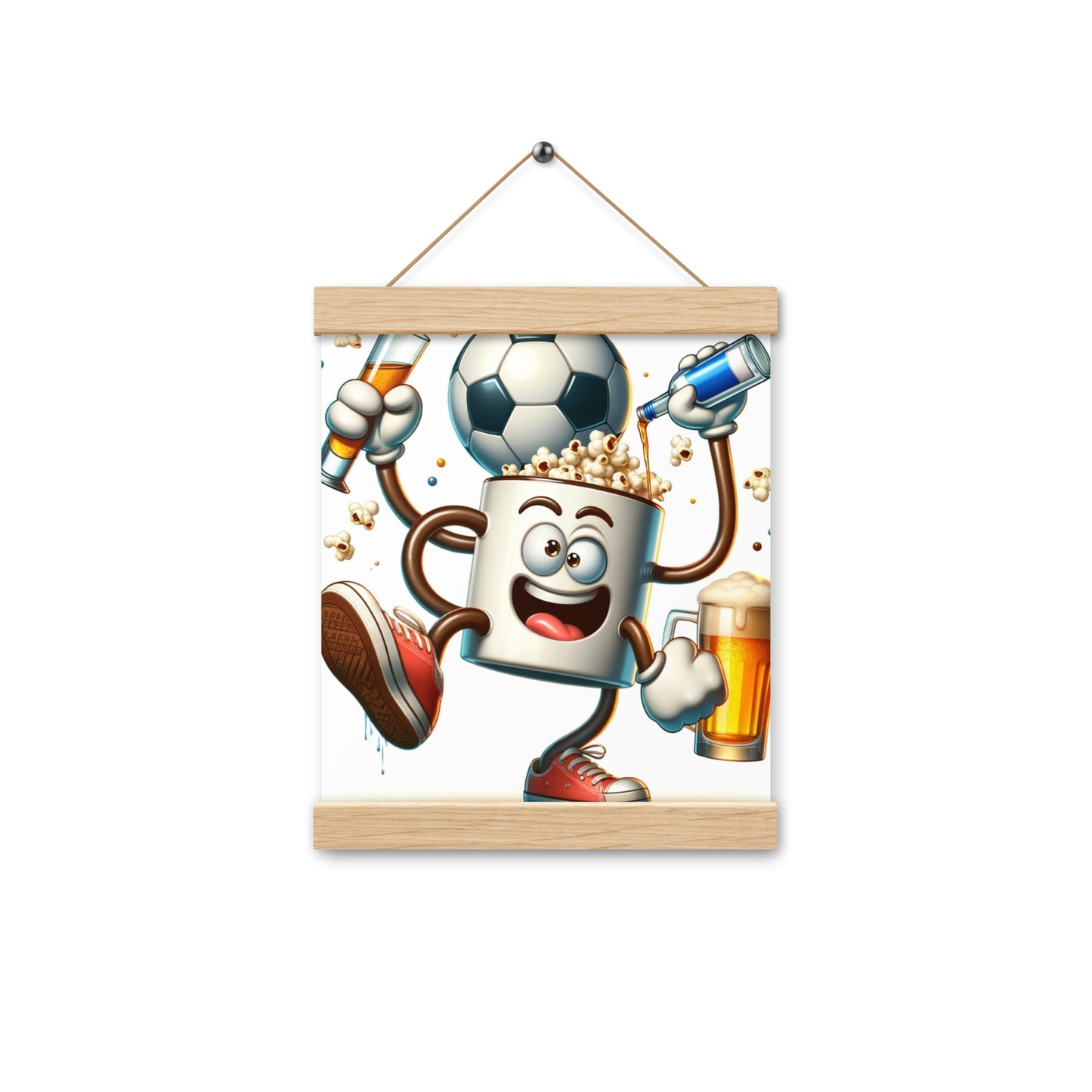 Dancing Soccer Poster with Hangers