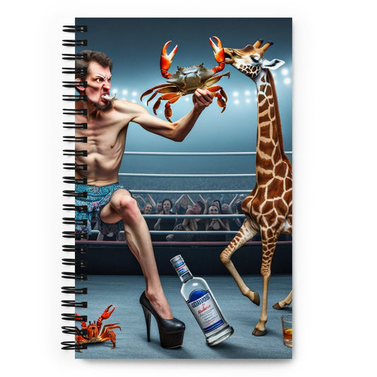 Crazy MMA Fighter Spiral notebook