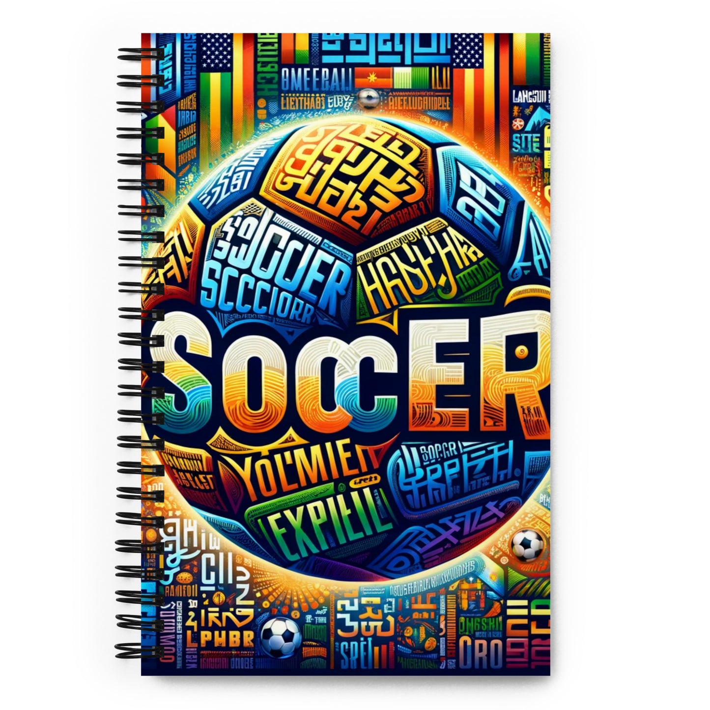 Soccer Color Spiral notebook