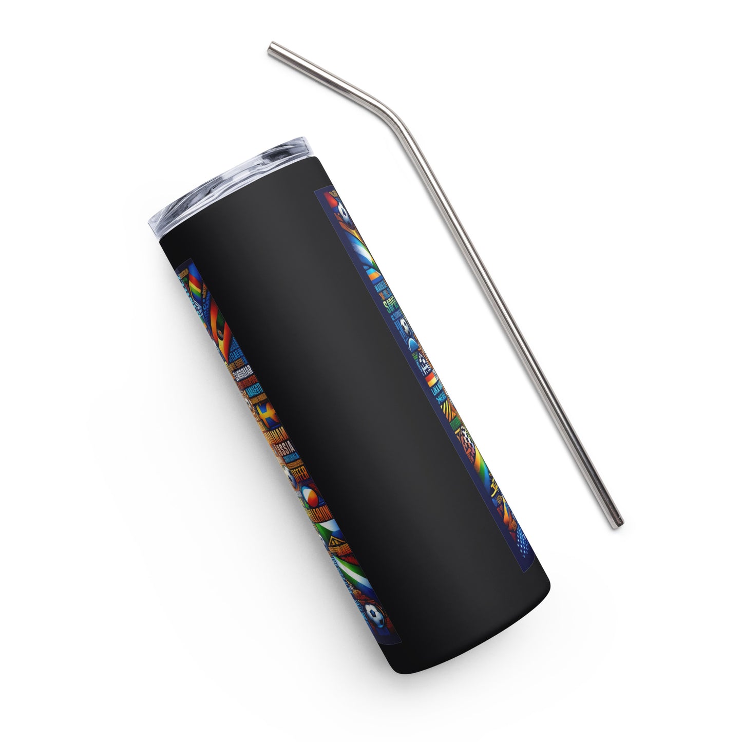 Soccer Colorful Stainless steel tumbler