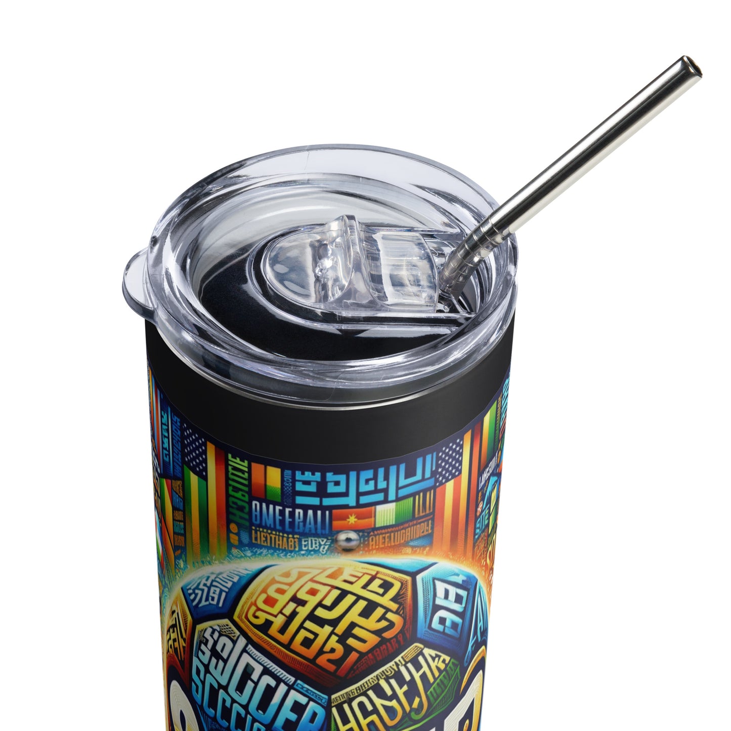 Soccer Colorful Stainless steel tumbler