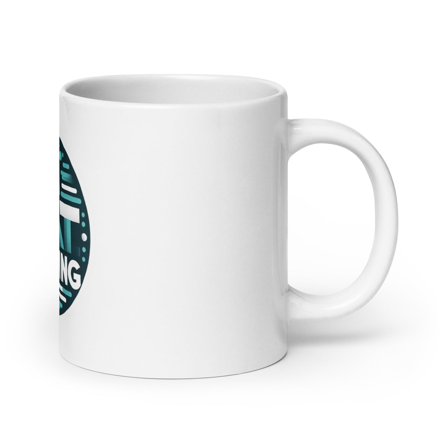 White glossy mug