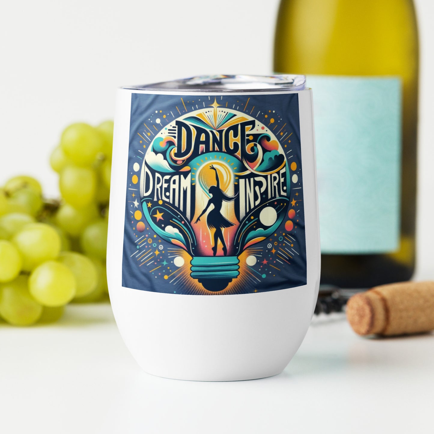 Dance Dream Inspire Wine tumbler