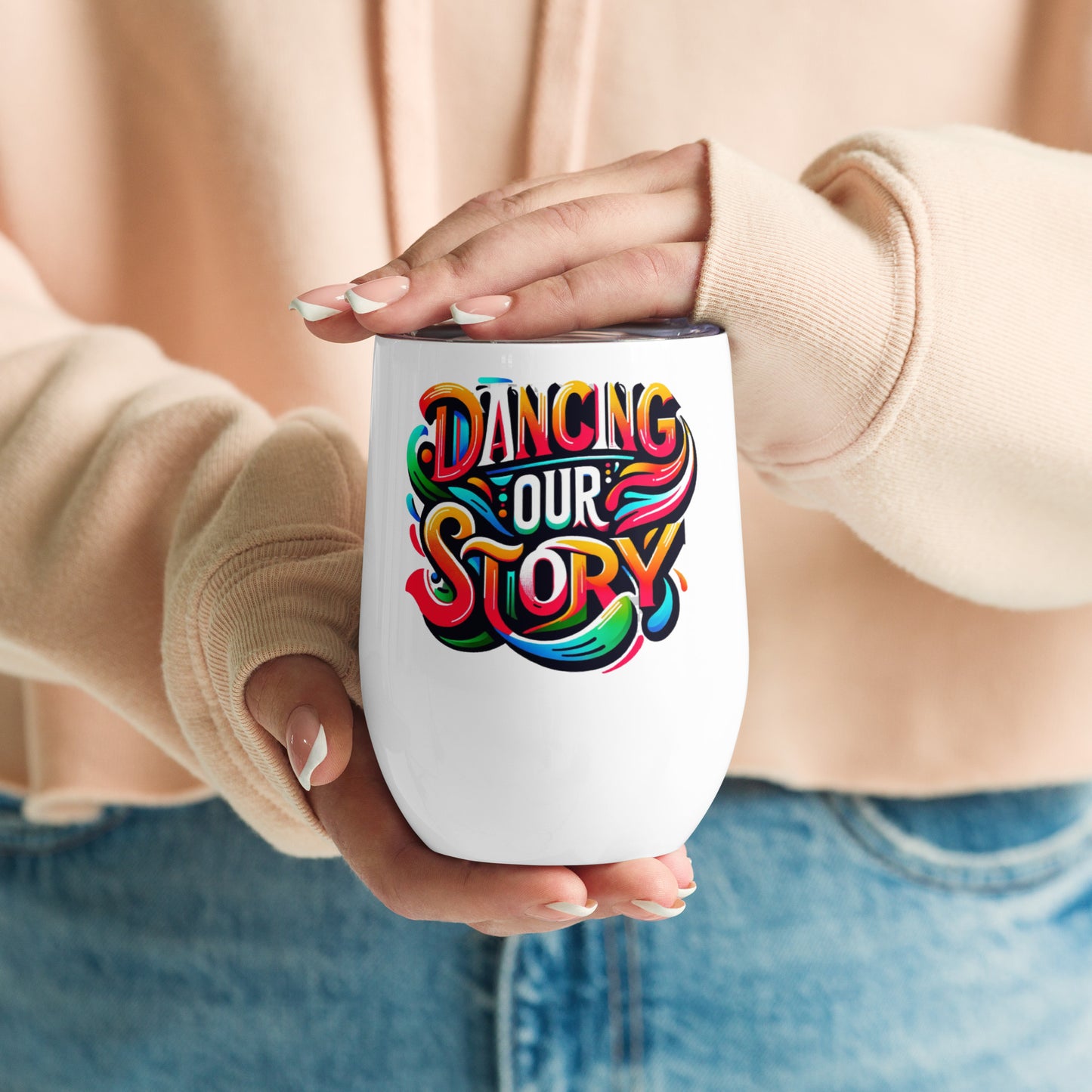 Dancing Our Story Wine tumbler