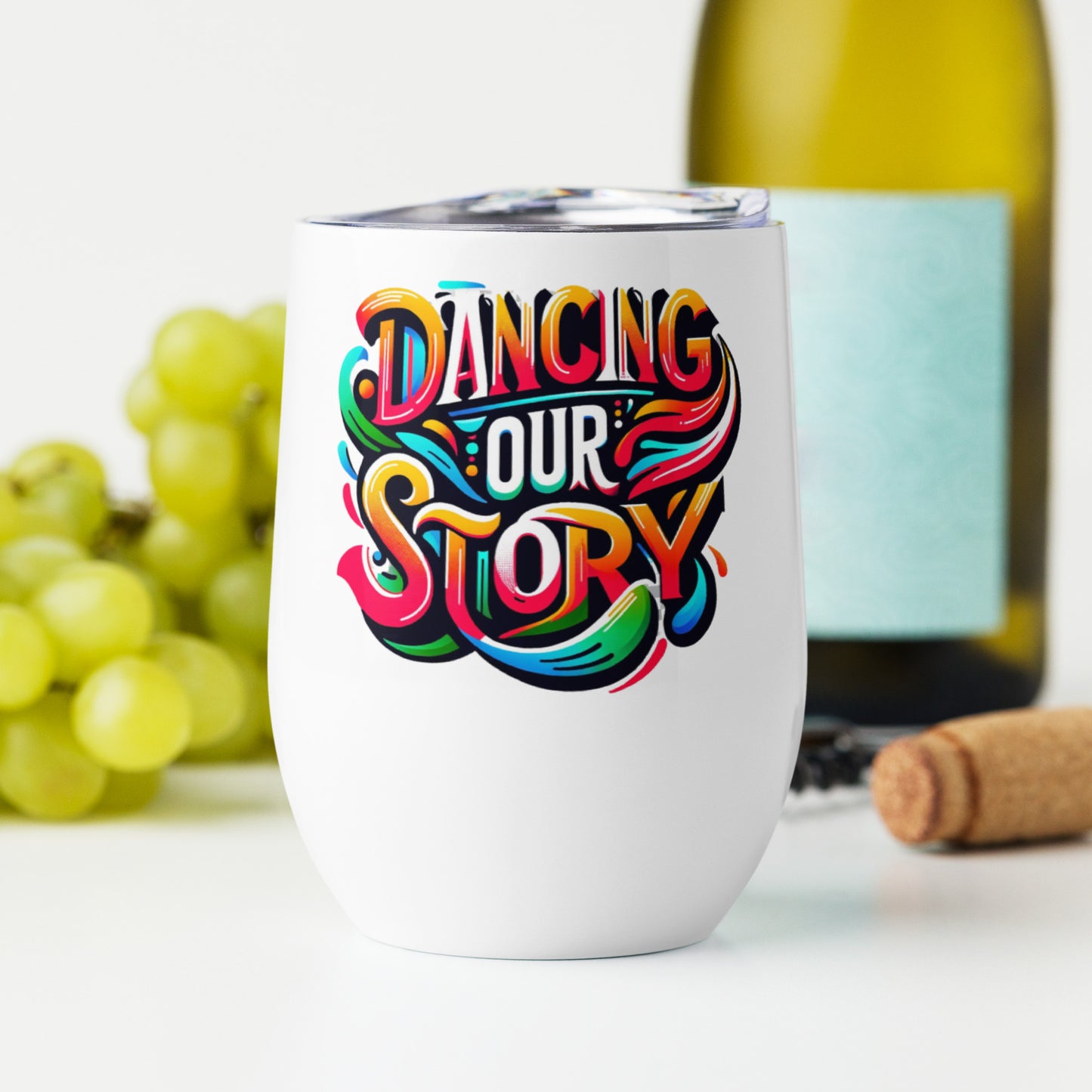 Dancing Our Story Wine tumbler