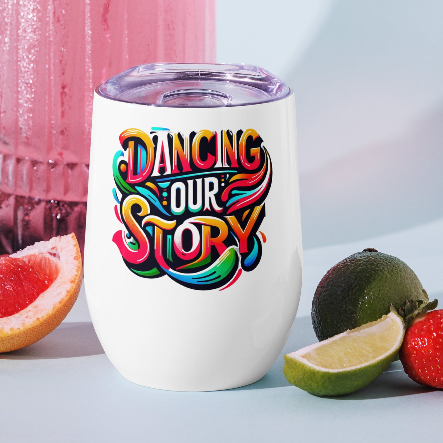 Dancing Our Story Wine tumbler