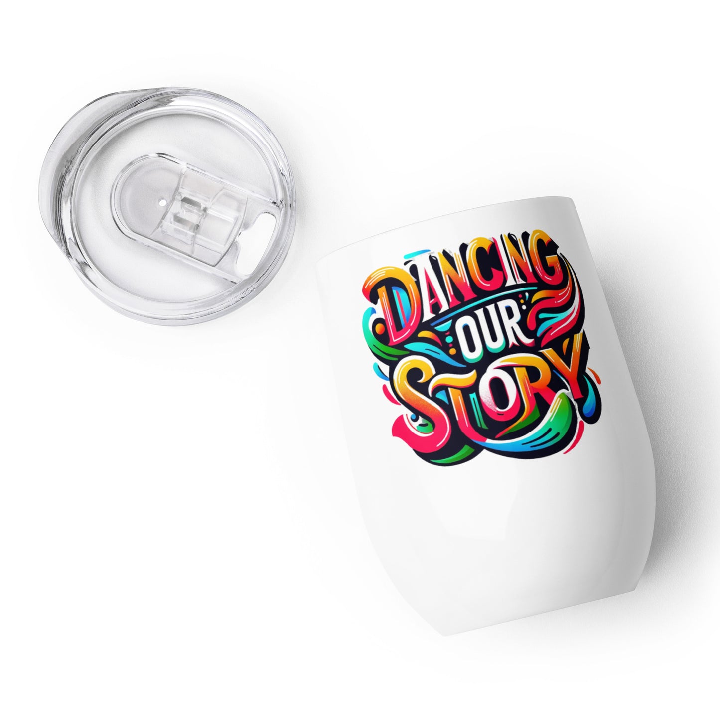 Dancing Our Story Wine tumbler