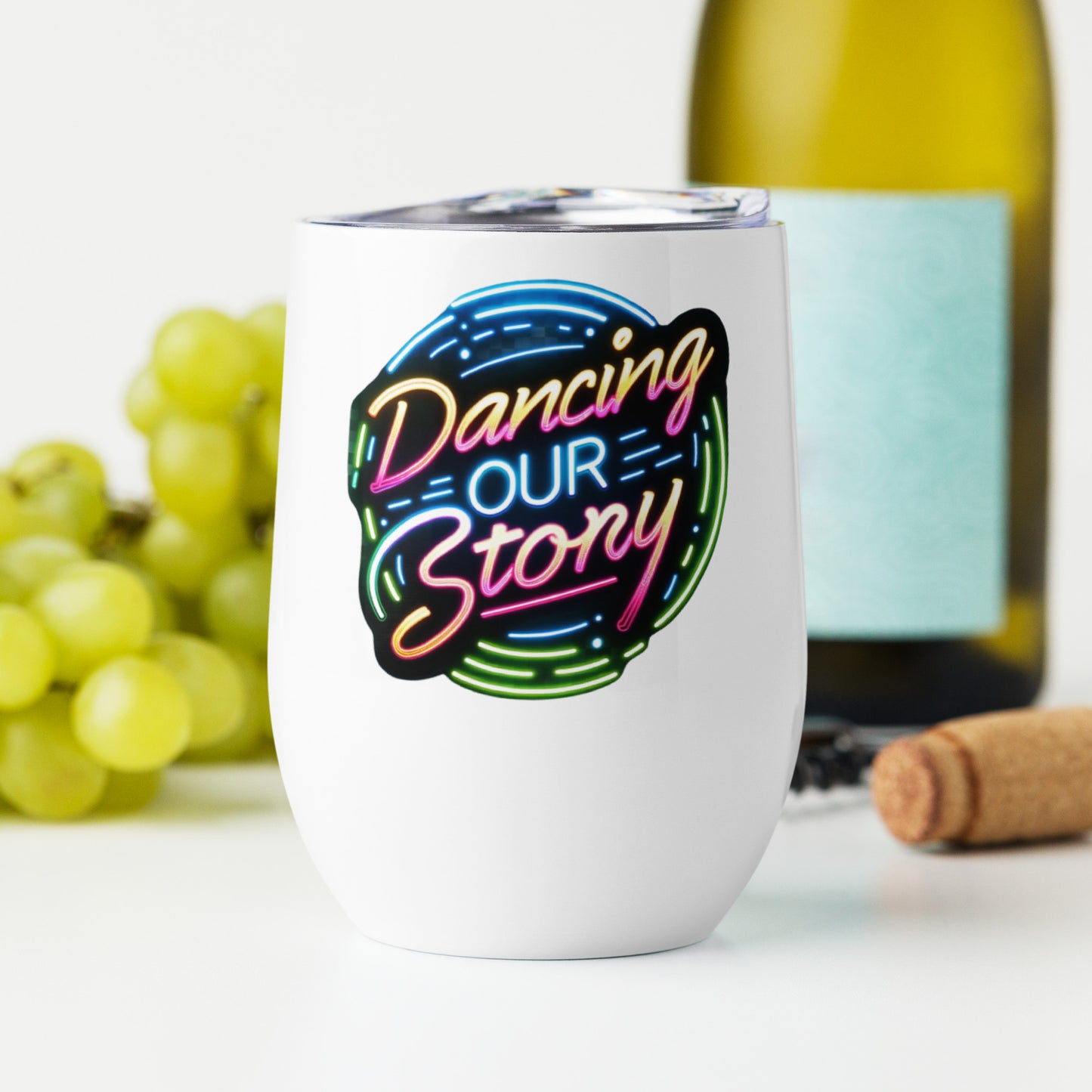 Dancing Our Story Wine tumbler