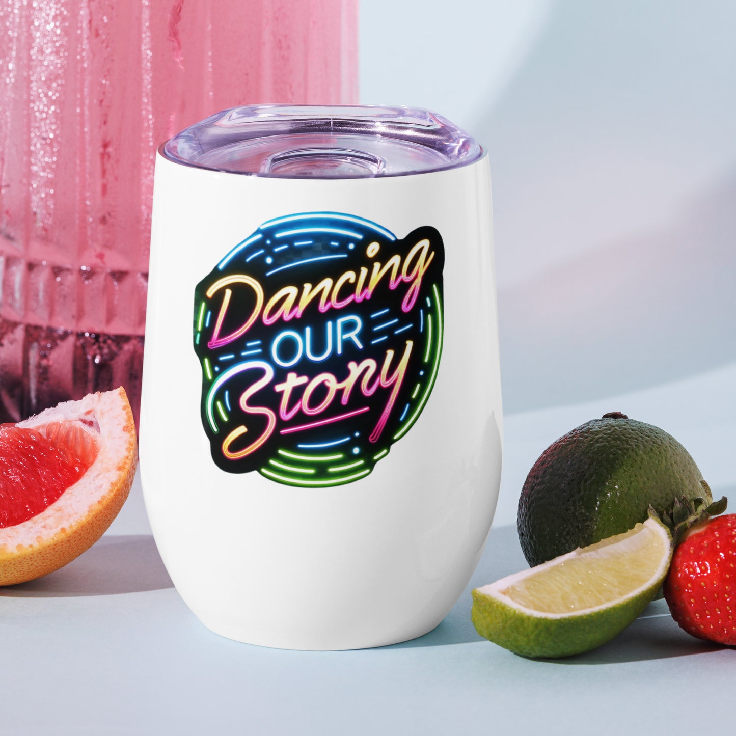 Dancing Our Story Wine tumbler