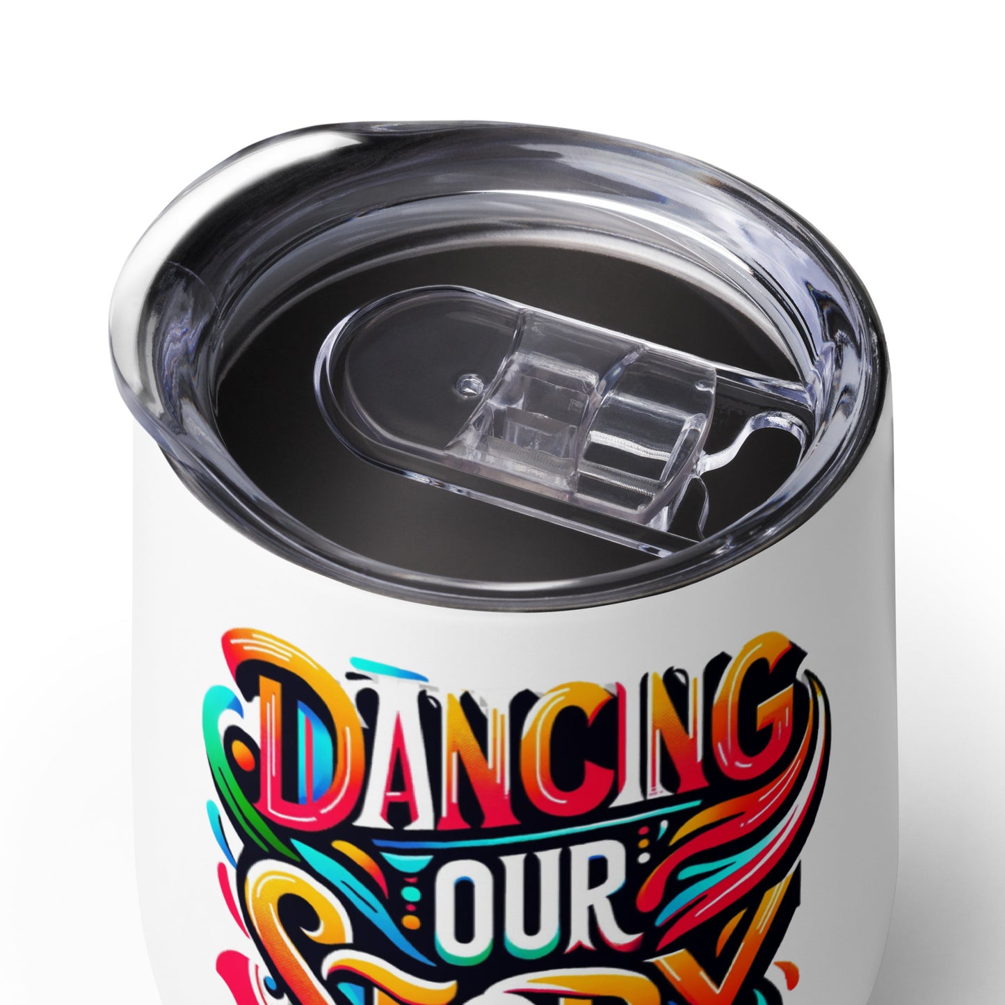 Dancing Our Story Wine tumbler