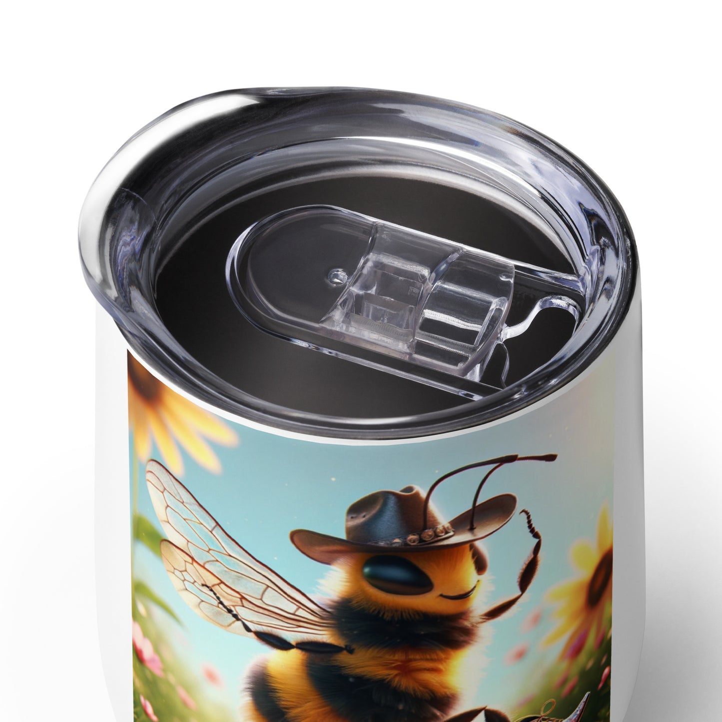 Dancing Bumble Bee Wine tumbler